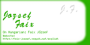 jozsef faix business card